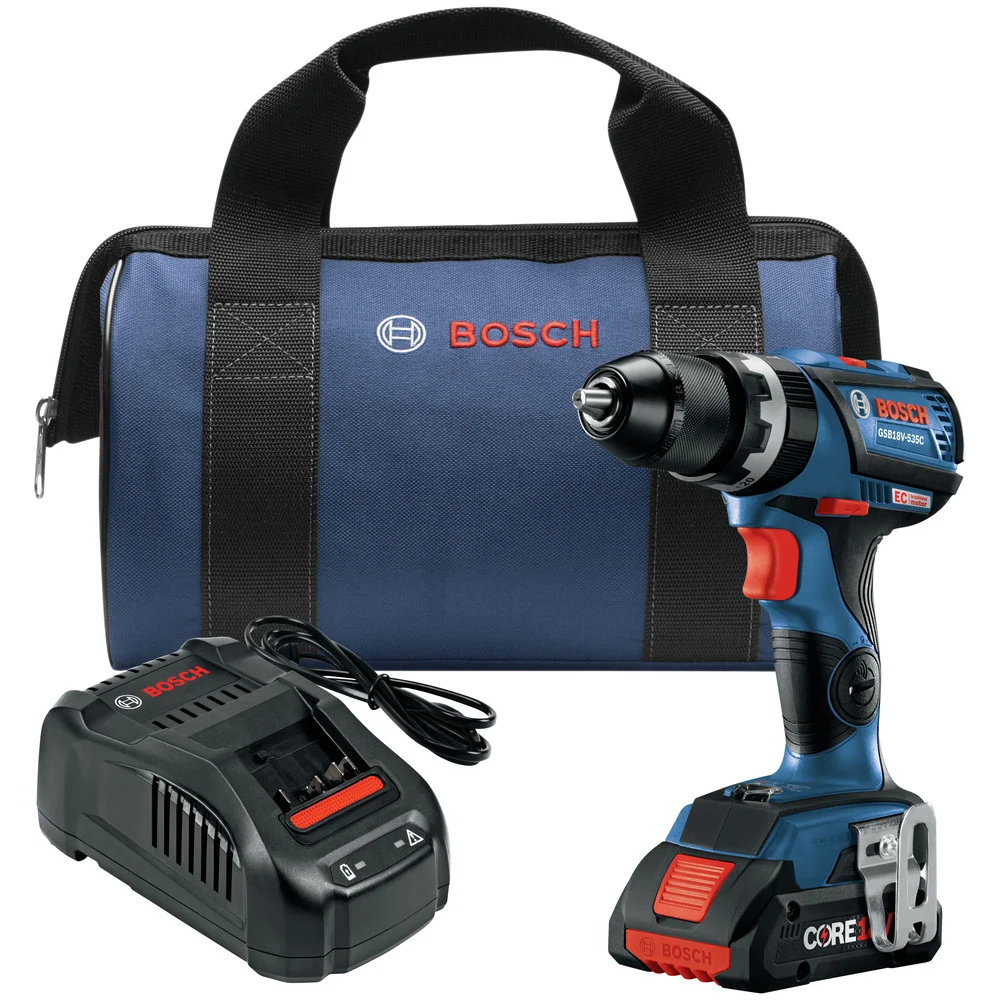 Factory Reconditioned Bosch 18V Lithium-Ion Brushless 1/2 in. Cordless Hammer Drill Driver Kit (4 Ah)