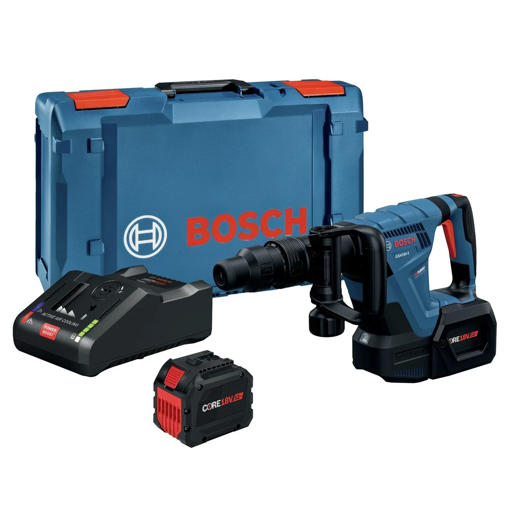 Factory Reconditioned Bosch 18V Brushless SDS-max Cordless Demolition Hammer Kit (12 Ah)