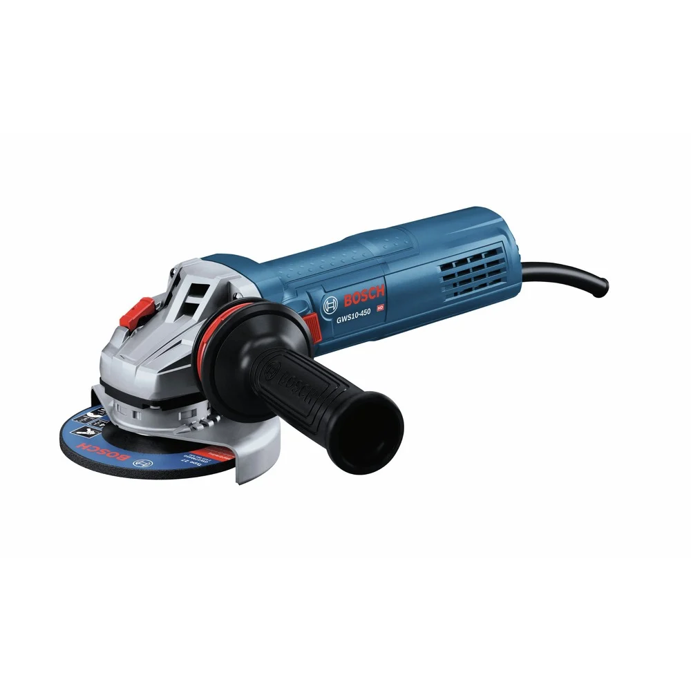 Factory Reconditioned Bosch 120V 10 Amp 4-1/2 in. Corded Ergonomic Angle Grinder with No Lock-On Paddle Switch