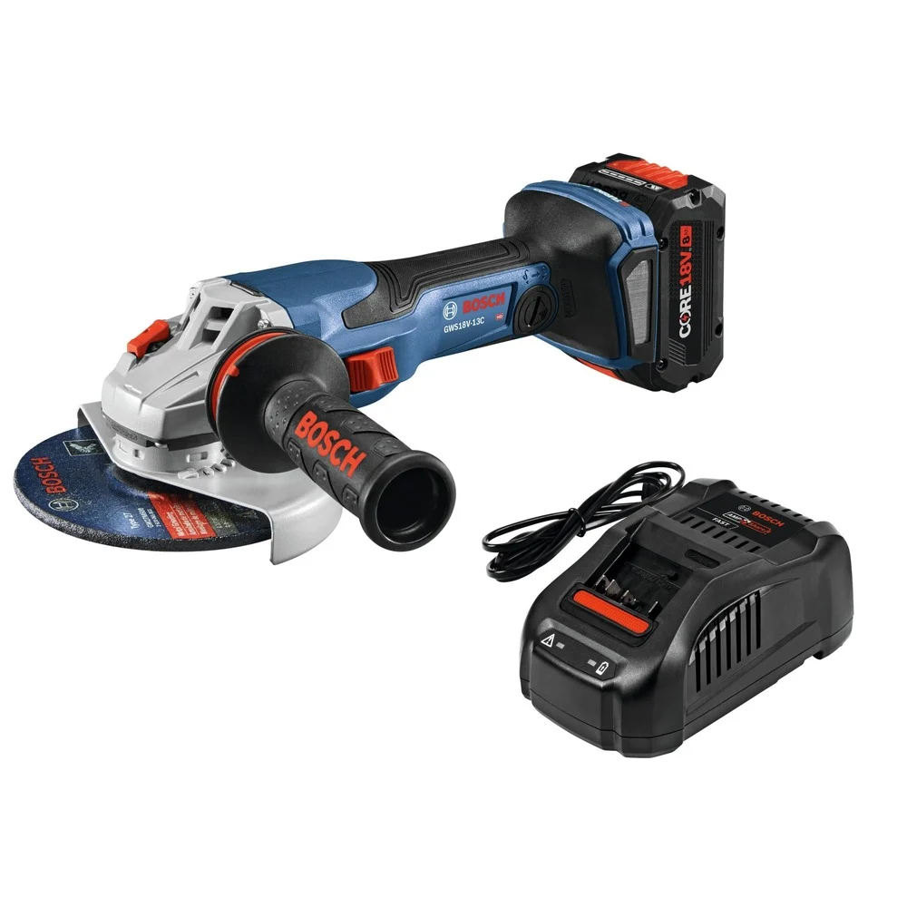 Factory Reconditioned Bosch 18V PROFACTOR Brushless Connected-Ready Lithium-Ion 5 in. - 6 in. Cordless Angle Grinder Kit with Slide Switch (8 Ah)