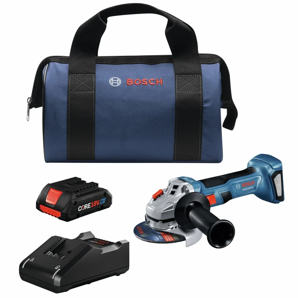 Factory Reconditioned Bosch 18V Brushless Lithium-Ion 4-1/2 in. Cordless Angle Grinder Kit (4 Ah)