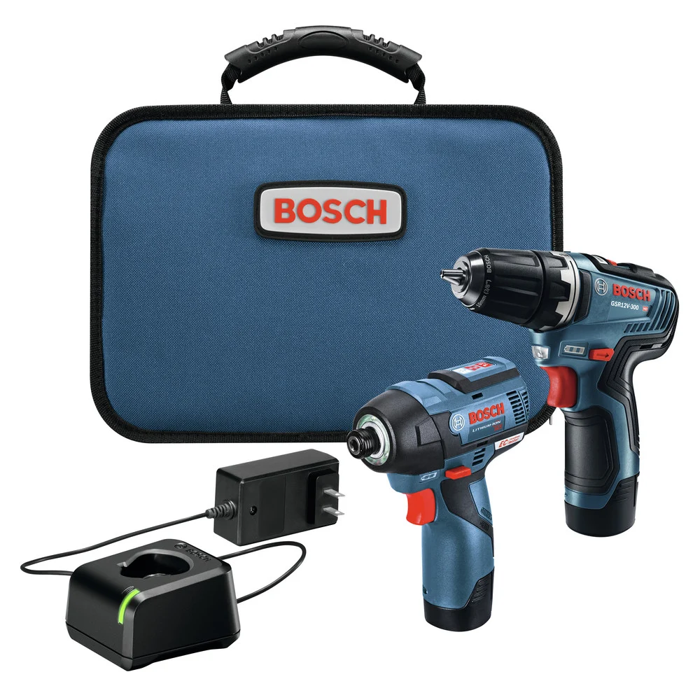 Factory Reconditioned Bosch 12V Max Brushless Lithium-Ion 3/8 in. Cordless Drill/Driver and 1/4 in. Hex Impact Driver Combo Kit with 2 Batteries (2 Ah)