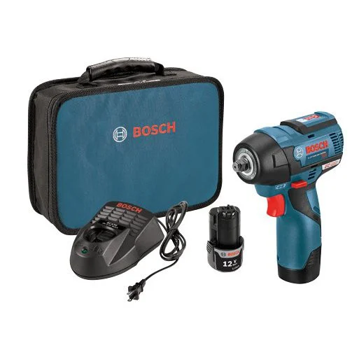 Factory Reconditioned Bosch 12V MAX Lithium-Ion EC Brushless 3/8 in. Cordless Impact Wrench Kit (2 Ah)