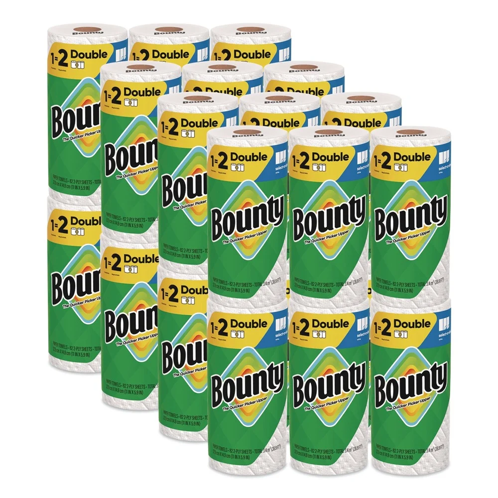Bounty Select-a-Size 5.9 in. x 11 in. 2-Ply Kitchen Roll Paper Towels - White (24/Carton)