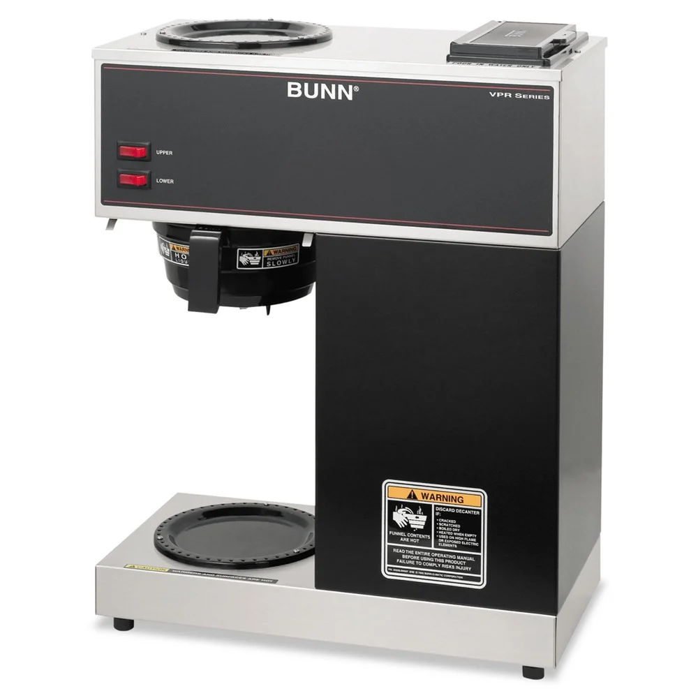 BUNN 2-Burner 12-Cup Pourover Coffee Brewer - Stainless Steel/Black