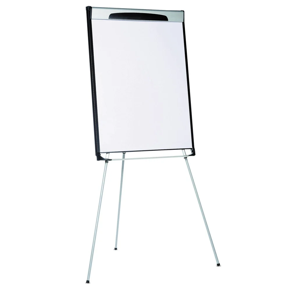 MasterVision 39 in. - 72 in. High Tripod Extension Bar Magnetic Dry-Erase Easel - Black/Silver
