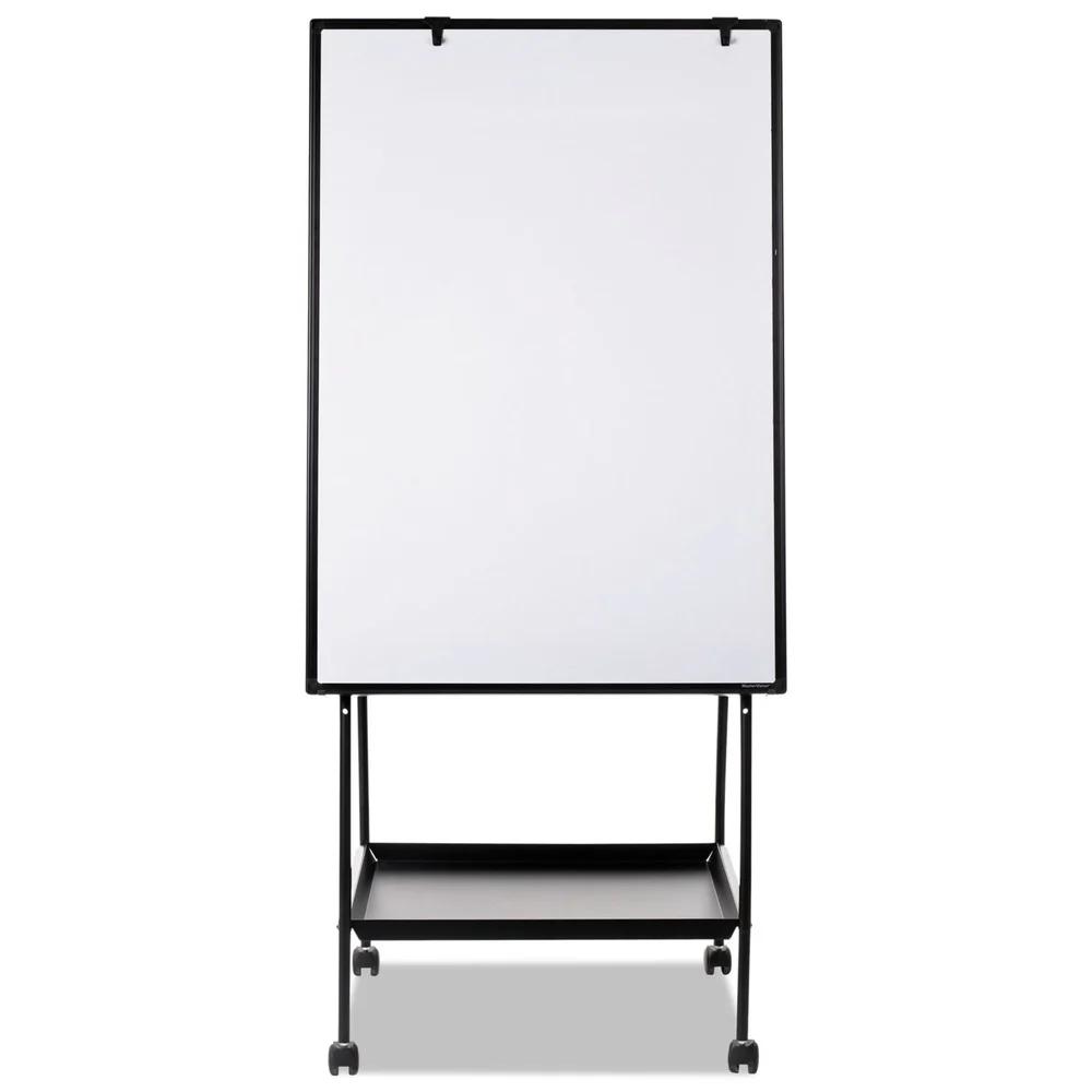 MasterVision 29-1/2 in. x 74.88 White Surface Black Metal Frame Creation Station Dry Erase Board