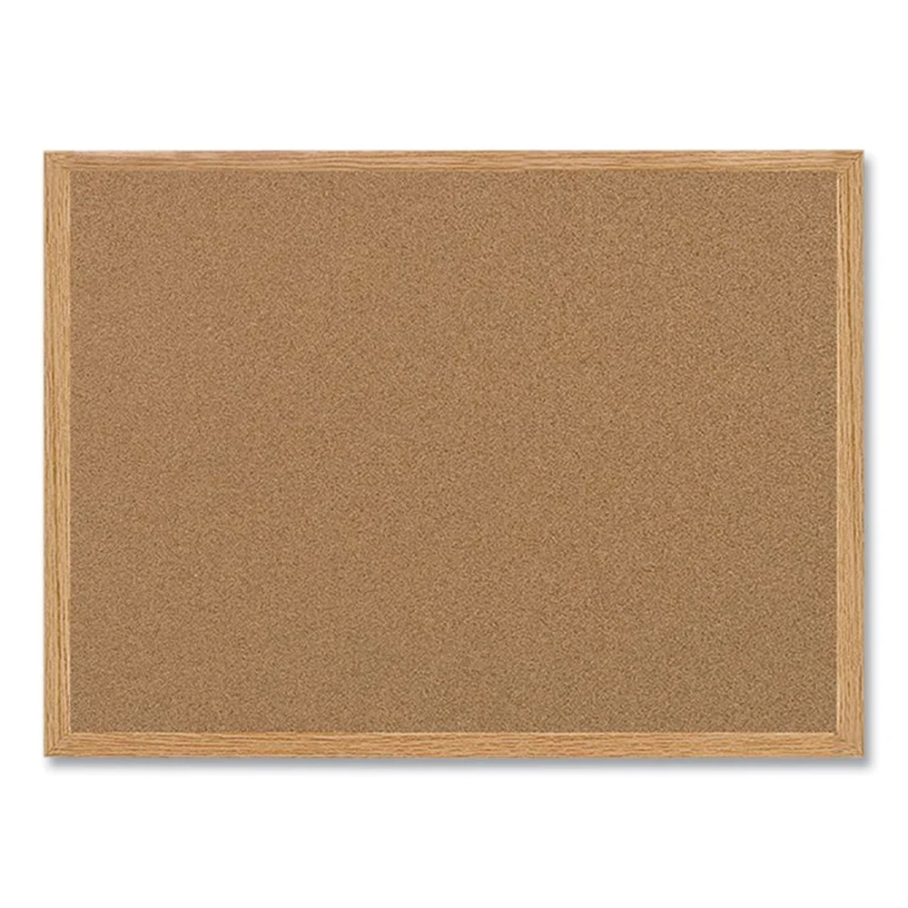 MasterVision 36 in. x 24 in. Wood Frame Earth Cork Board - Tan/Oak