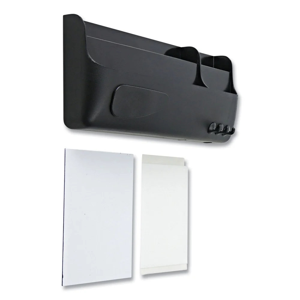 MasterVision 9 in. x 4 in. Magnetic SmartBox Organizer - Black