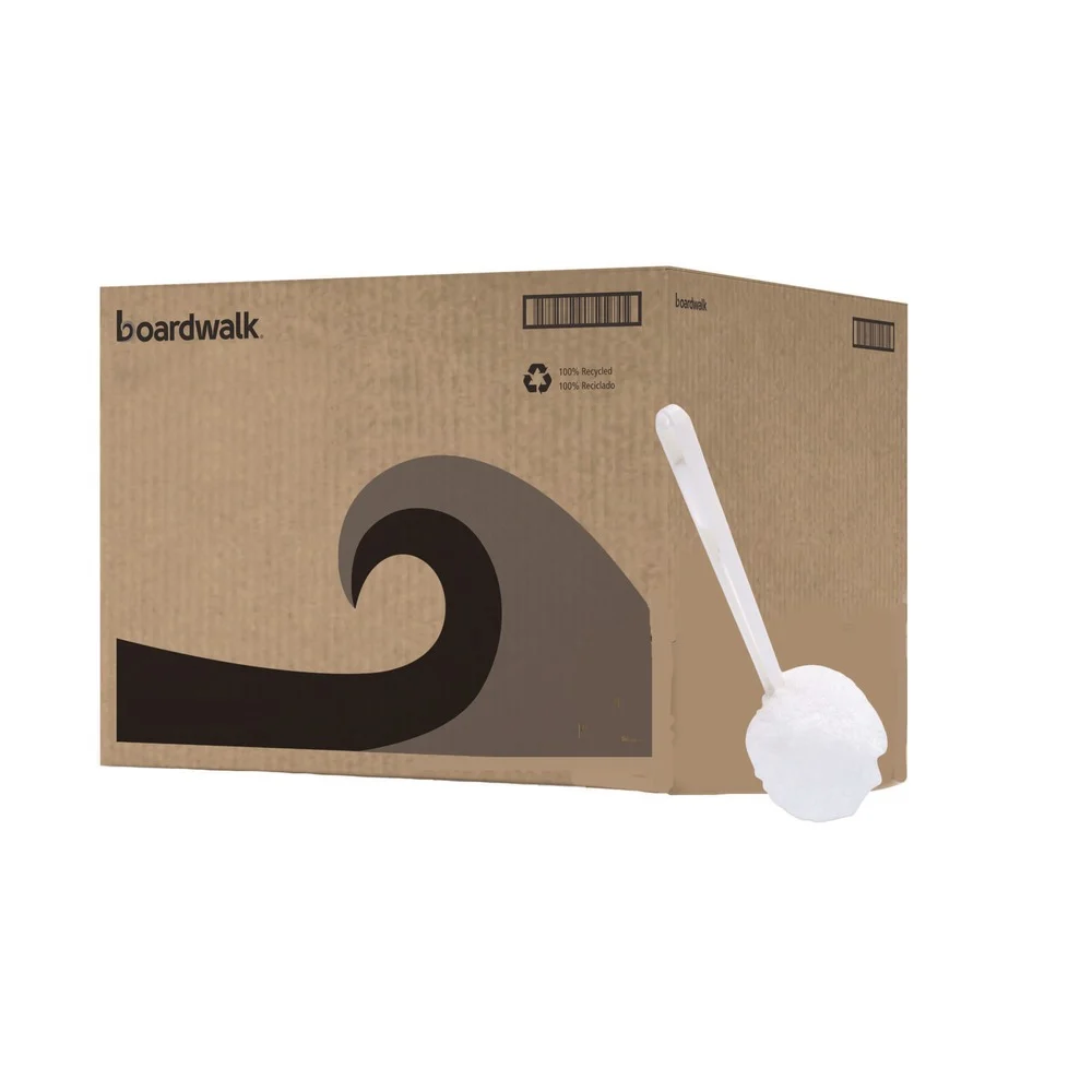 Boardwalk 12 in. Deluxe Plastic Bowl Mop with 2 in. Mop Head - White (25/Carton)