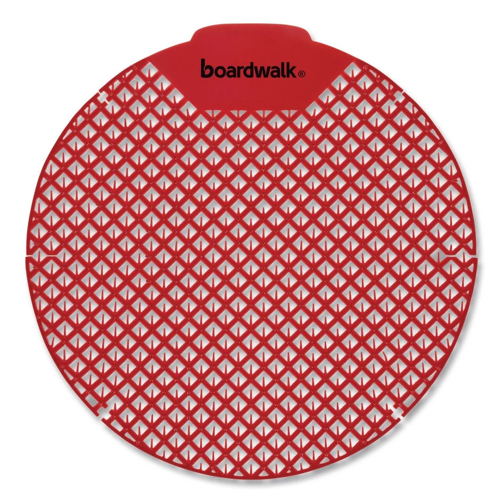 Boardwalk 1.8 oz. Urinal Screen - Cherry Scent, Red (1-Dozen)