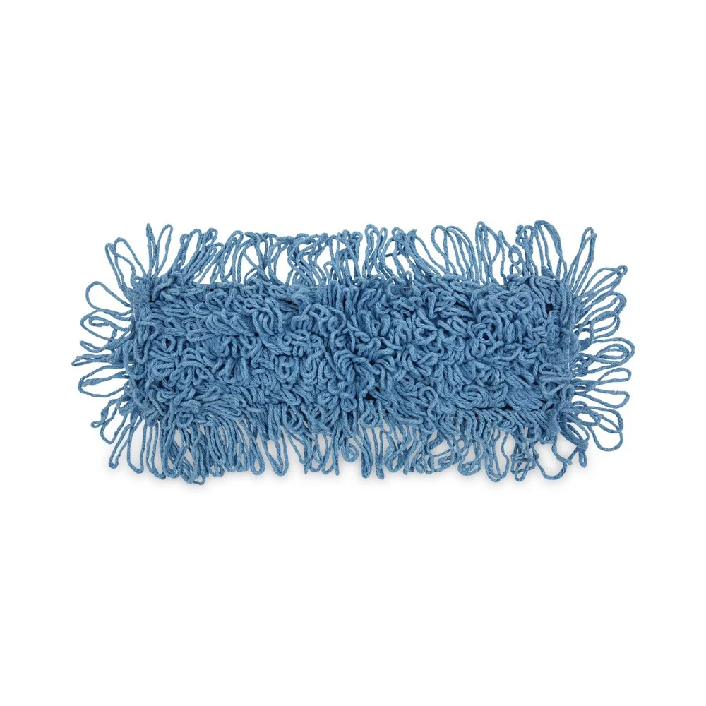 Boardwalk 18 in. x 5 in. Cotton/Synthetic Looped-End Mop Head - Blue