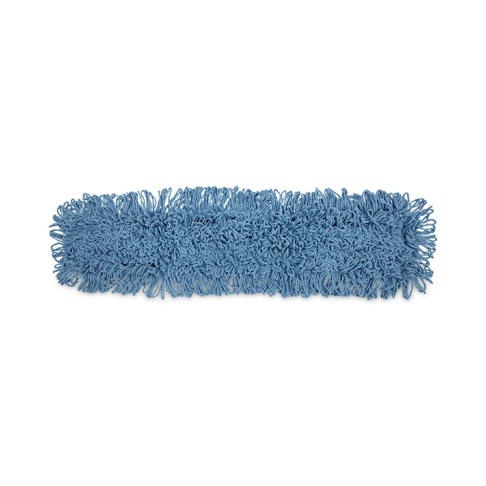 Boardwalk 36 in. x 5 in. Looped-End Cotton/ Synthetic Blend Dust Mop Head - Blue
