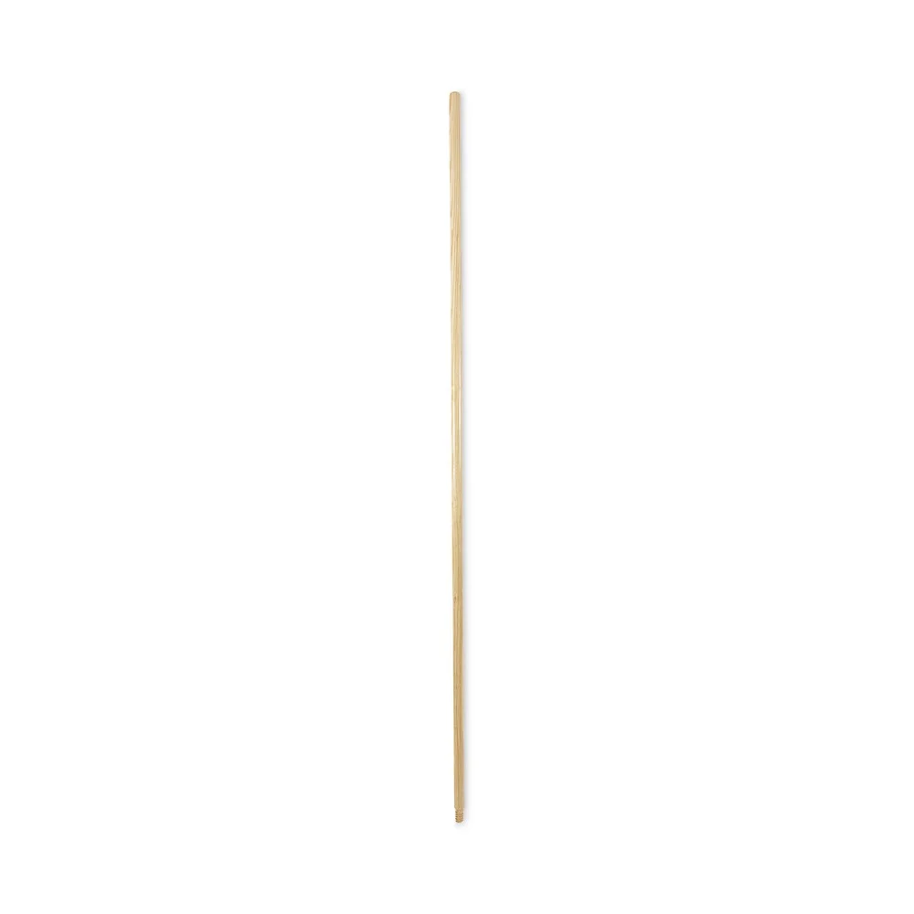 Boardwalk 0.94 in. x 60 in. Threaded End Lacquered Wood Broom Handle - Natural
