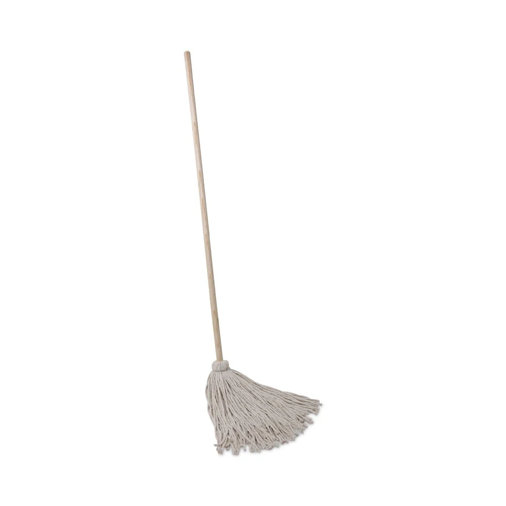 Boardwalk 24 oz. Cotton Fiber Head Deck Mop with 54 in. Wooden Handle (6/Pack)
