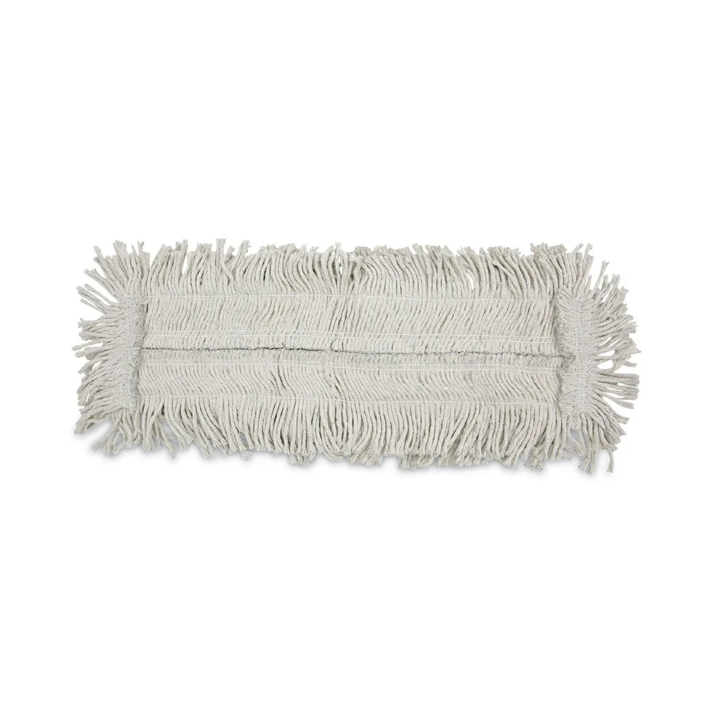 Boardwalk 24 in. x 5 in. Disposable Cotton/Synthetic Cut End Dust Mop Head - White