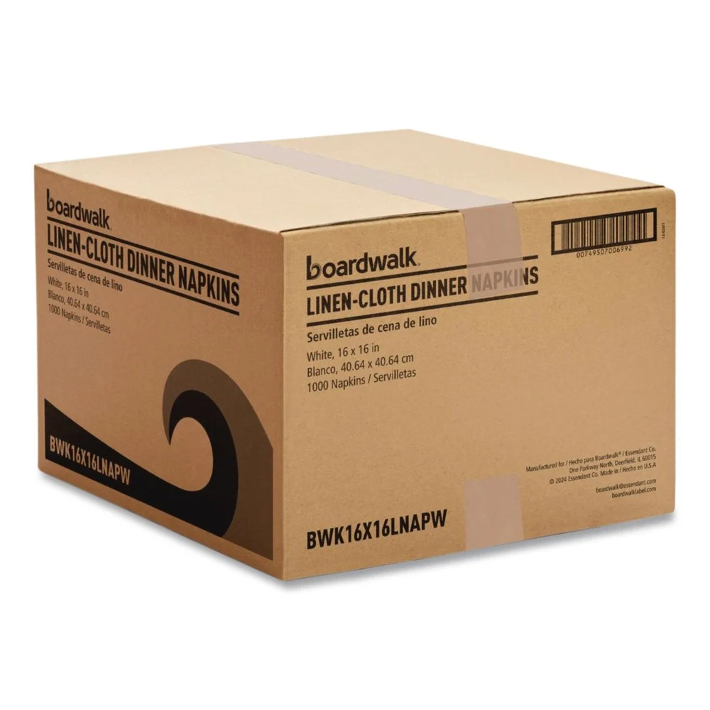 Boardwalk 1-Ply 16 in. x 16 in. Linen-Feel Flat Napkins (1000/Carton)