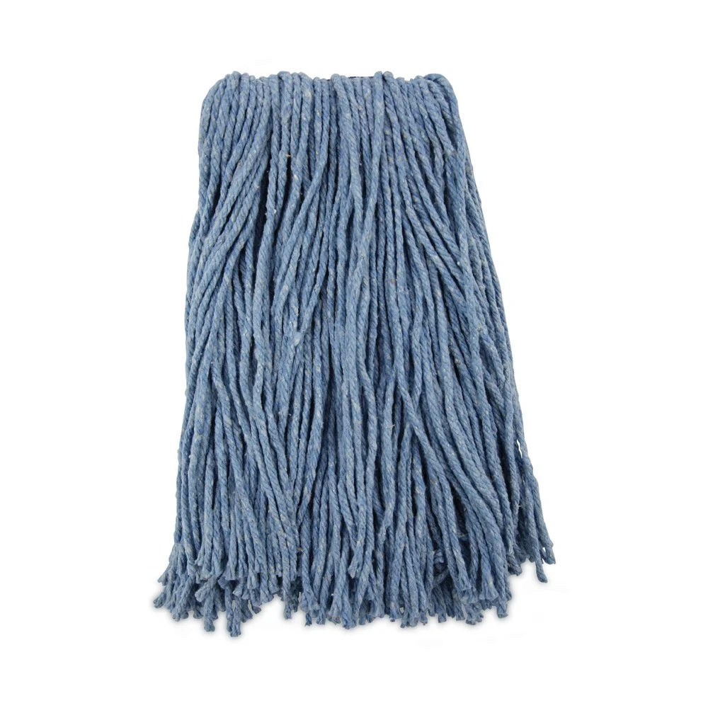 Boardwalk 12 oz. Standard Head Cut End Cotton/Sythetic Mop Head - Blue