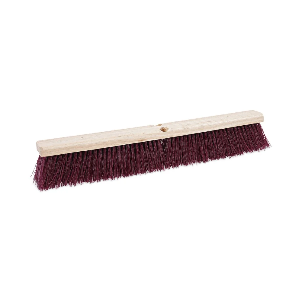 Boardwalk 3.25 in. Maroon Stiff Polypropylene Bristles 24 in. Brush Floor Brush Head