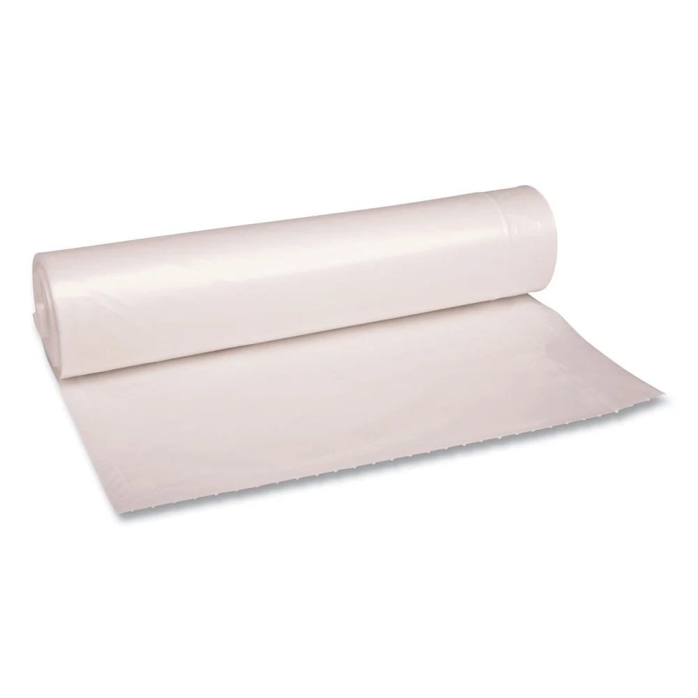 Boardwalk X8647SCKR01 43 in. x 47 in. 1.1 mil 56 gal Low Density Repro Can Liners - Clear (100/Carton)