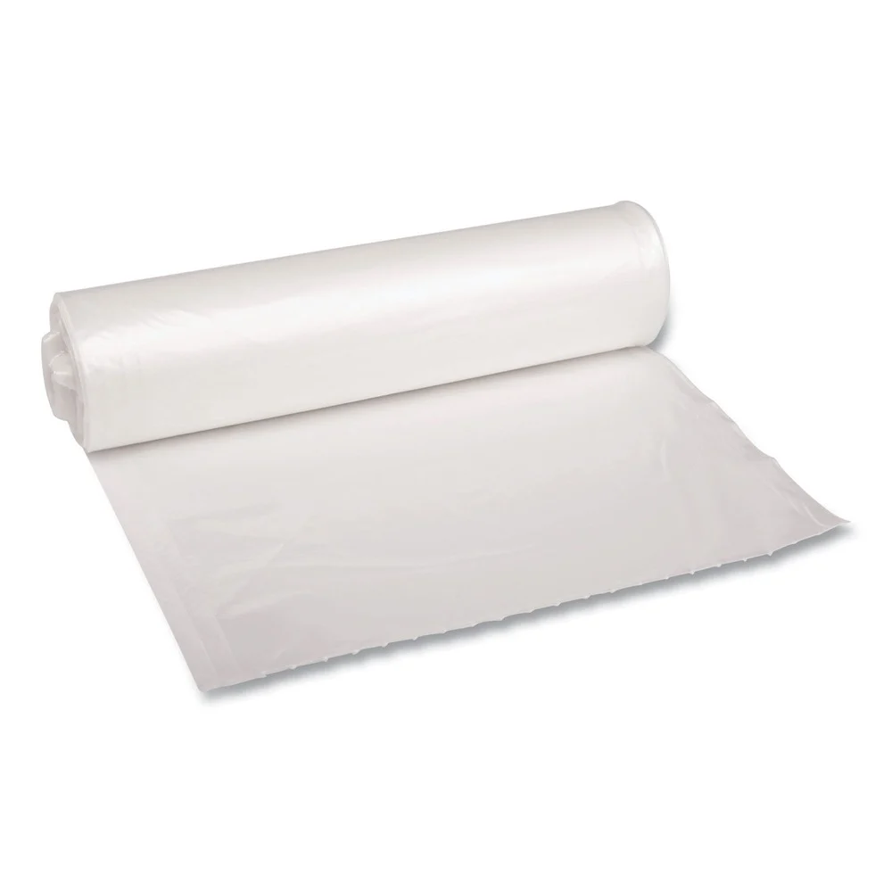 Boardwalk 33 in. x 39 in. 1.4 mil 33 gal. Recycled Low-Density Polyethylene Can Liners - Clear (100/Carton)