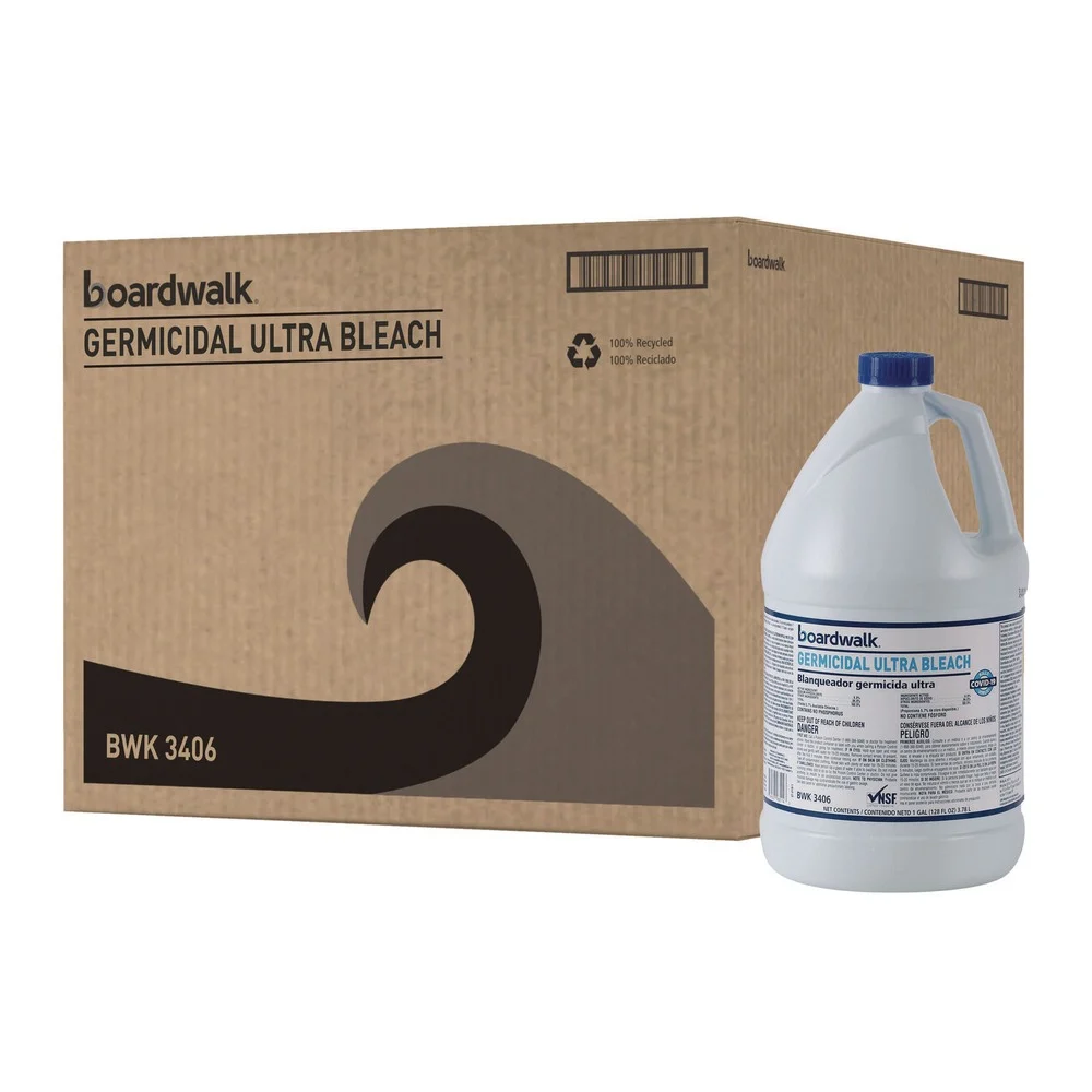 Boardwalk 1 Gallon Bottle 6% Sodium Hypochlorite Germicidal Ultra Bleach (6/Carton)