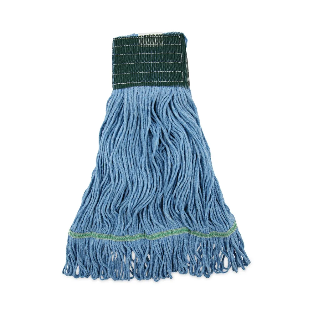 Boardwalk Cotton/Rayon Fiber Premium Standard Mop Head - Medium, Blue (12/Carton)