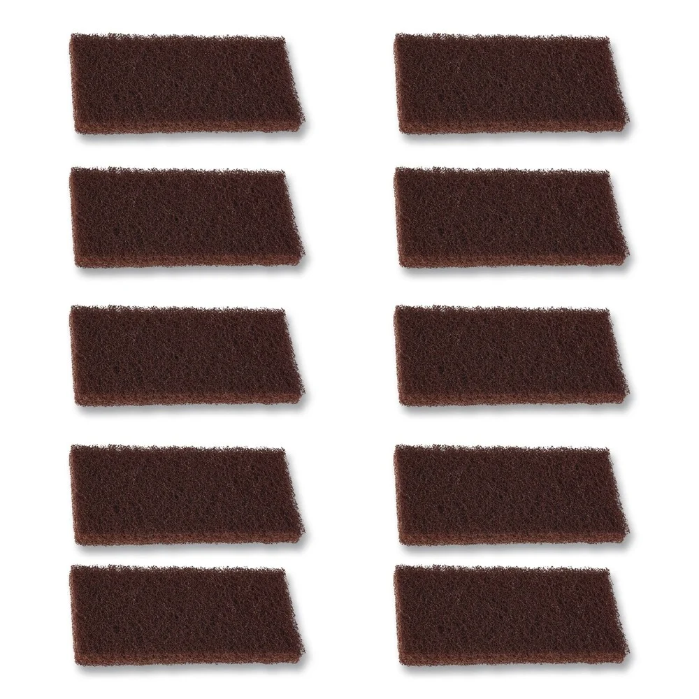 Boardwalk 4.62 in. x 10 in. Heavy-Duty Utility Pad - Brown (10/Carton)
