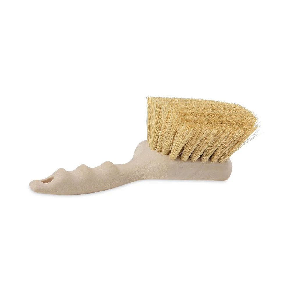 Boardwalk BWK4208 5.5 in. Brush 3 in. Tan Plastic Handle Cream Tampico Bristles Utility Brush