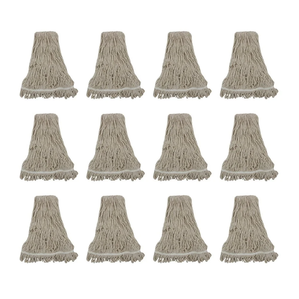 Boardwalk BWK432C 32 oz. Pro Loop Web/Tailband Premium Standard Mop Head - White (12/Carton)