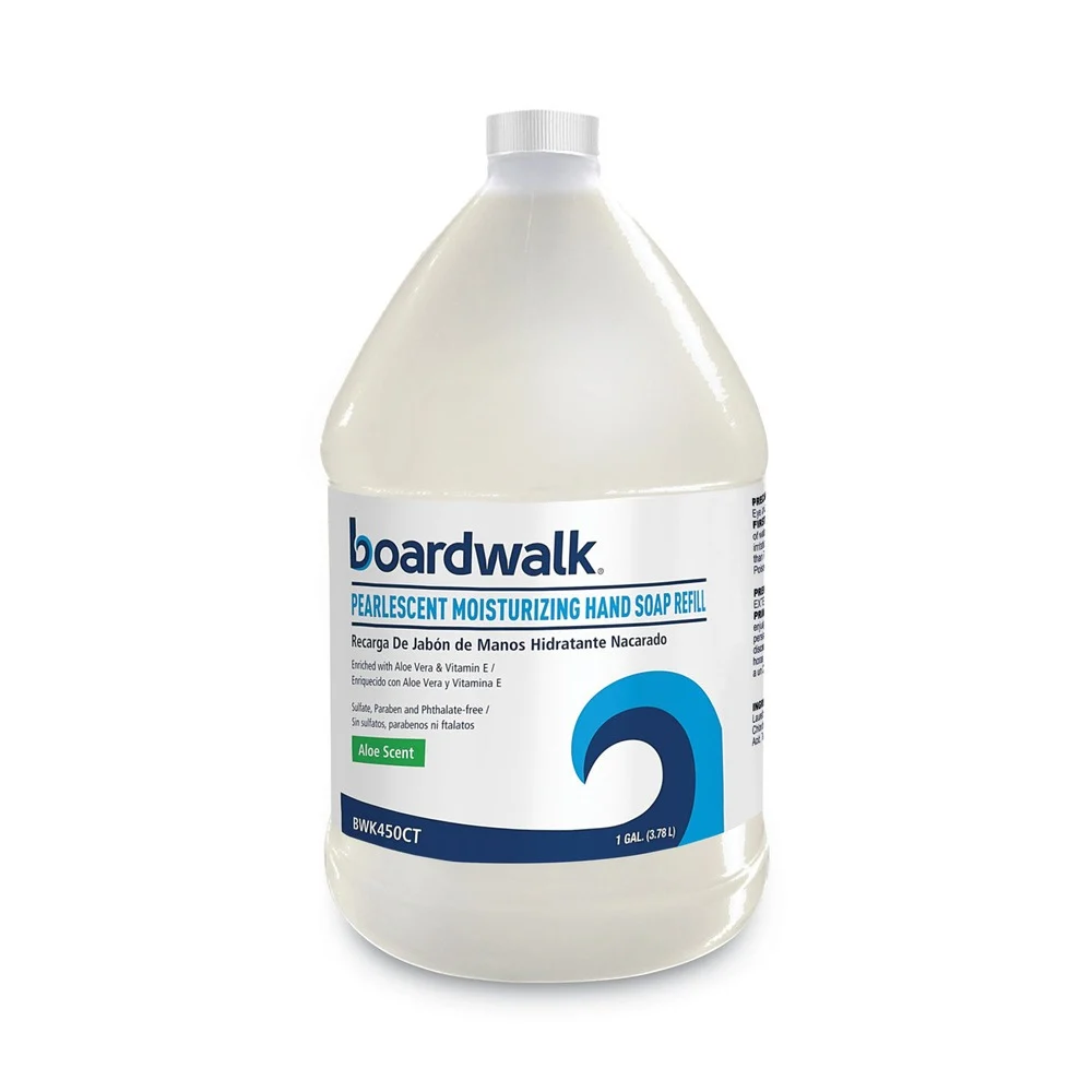 Boardwalk 1-Gallon Bottle Pearlescent Moisturizing Liquid Hand Soap Refill - Aloe Scent