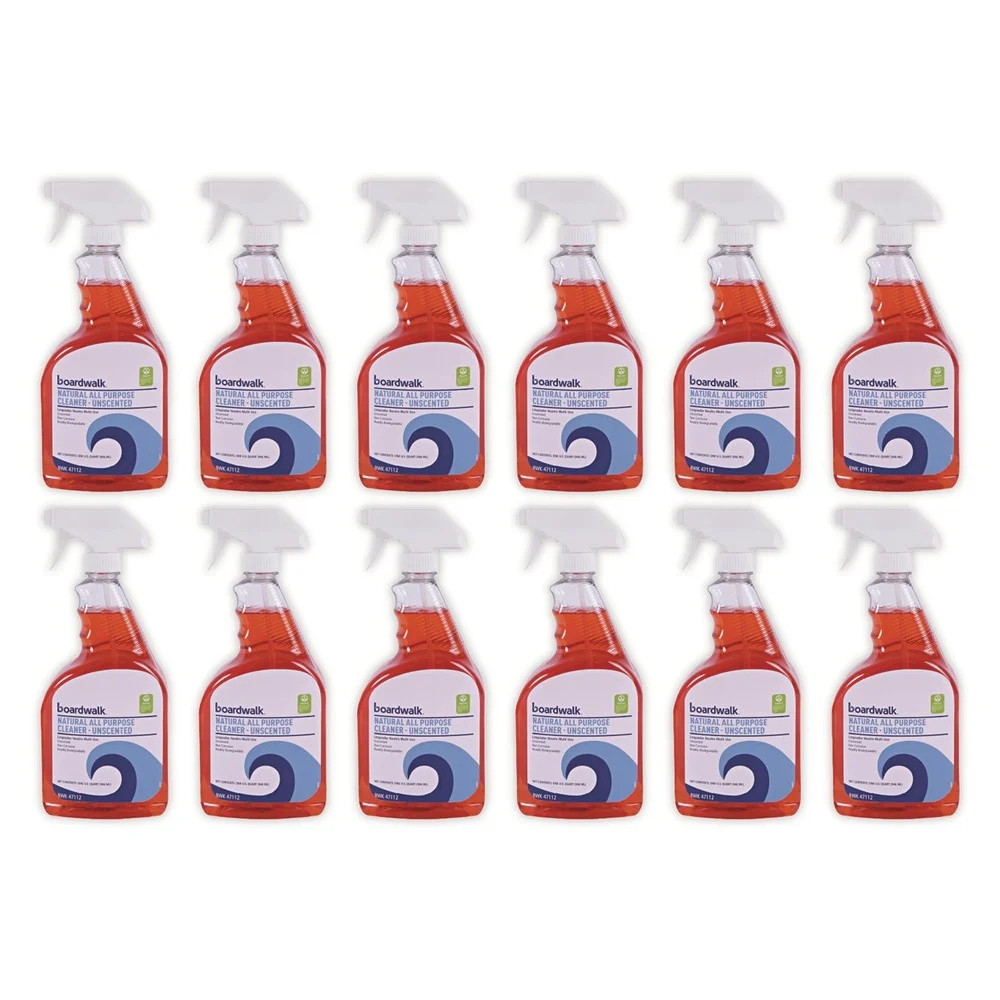 Boardwalk 12-Piece/Carton 32 oz. Spray Bottle Natural All Purpose Cleaner - Unscented