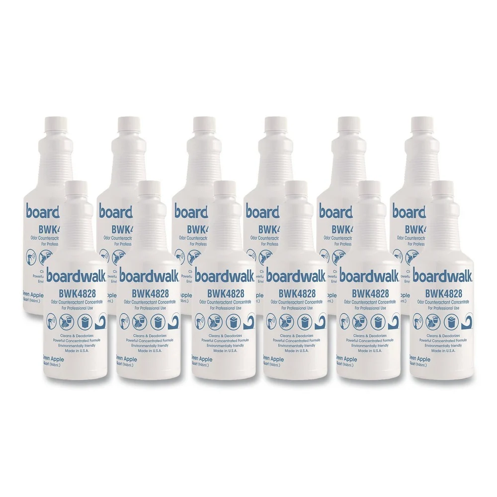 Boardwalk 32 oz Liquid Deodorizer - Green Apple (12/Carton)
