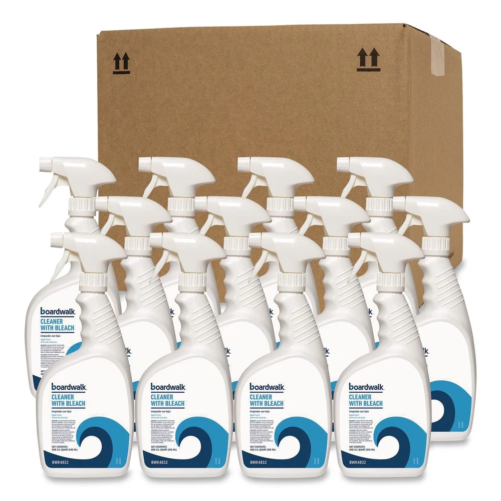 Boardwalk 32 oz Cleaner with Bleach - Apple Scent (12/Carton)