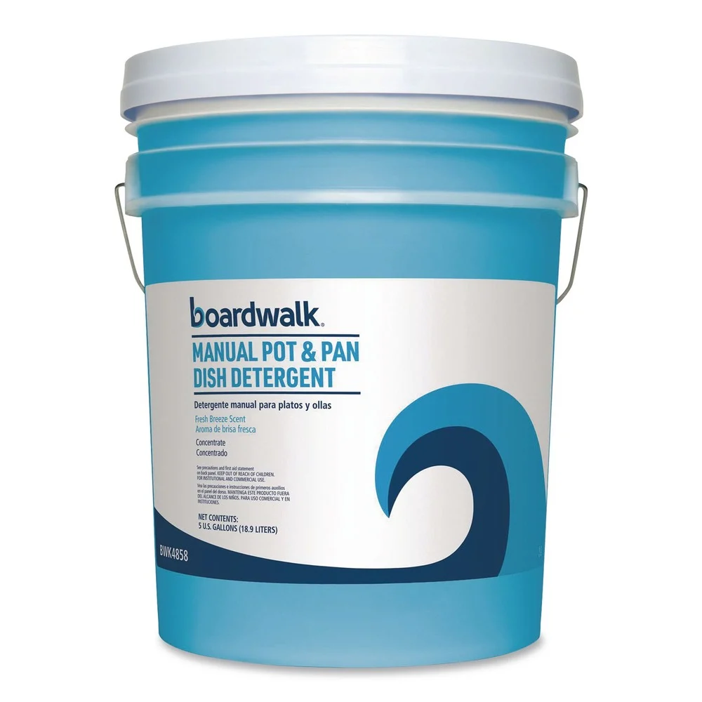 Boardwalk 5 Gallon Manual Pot and Pan Dish Detergent - Fresh Breeze Scent