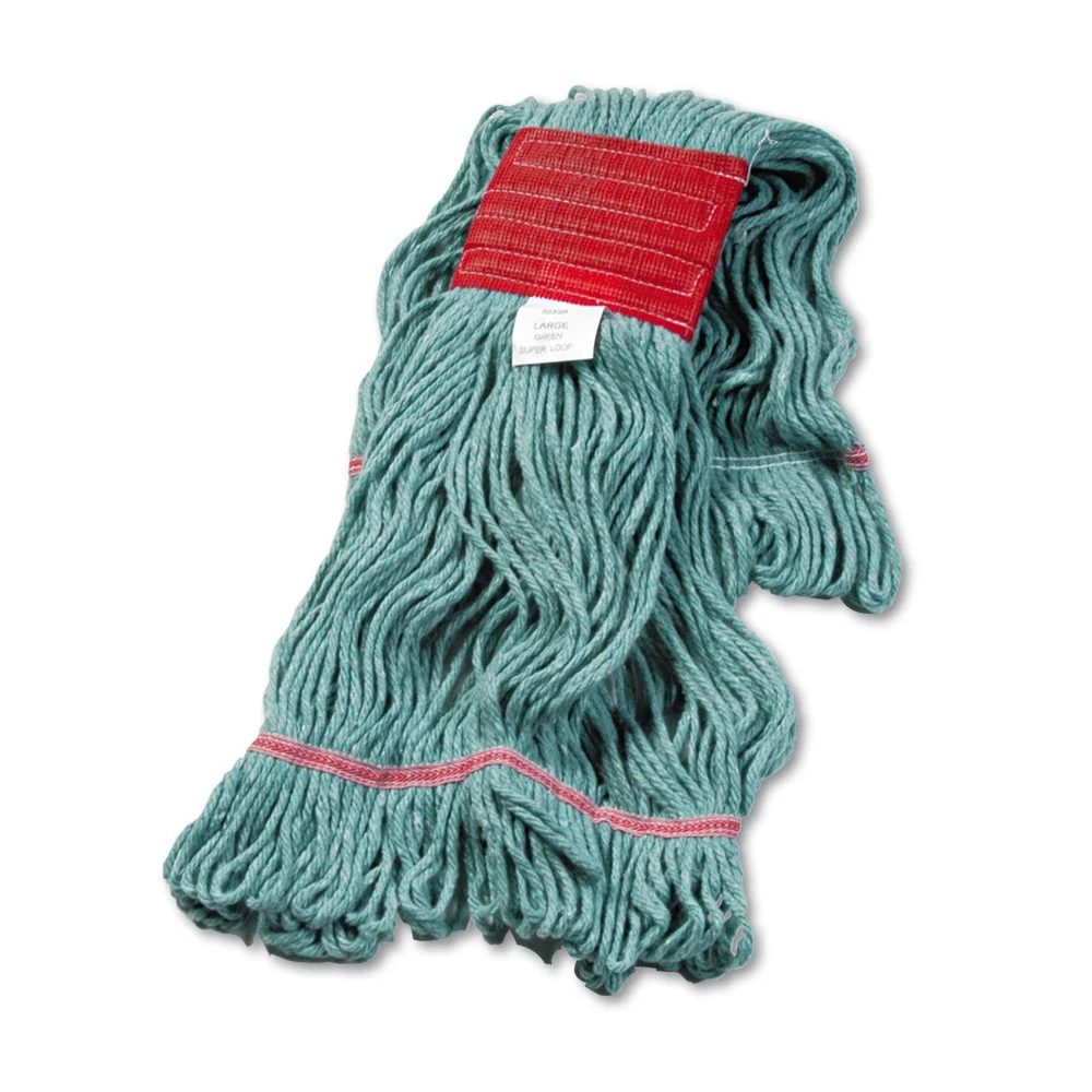 Boardwalk 5 in. Super Loop Cotton/Synthetic Fiber Wet Mop Head - Large, Green