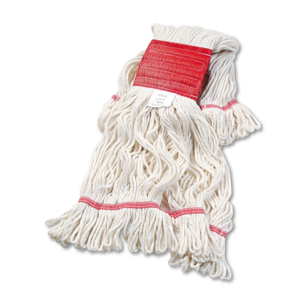 Boardwalk 5 in. Super Loop Cotton/Synthetic Fiber Wet Mop Head - Large, White