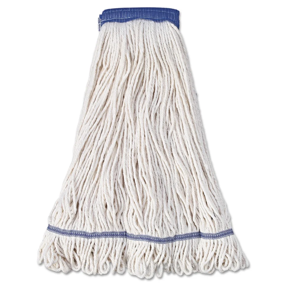 Boardwalk BWK504WH 5 in. Super Loop Cotton/Synthetic Fiber Wet Mop Head - X-Large, White (12/Carton)