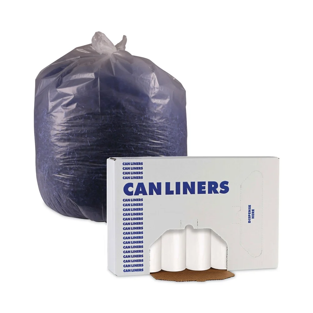 Boardwalk 30 in. x 36 in. 30 gal. 0.5 mil Perforated Roll Low-Density Waste Can Liners - White (200/Carton)