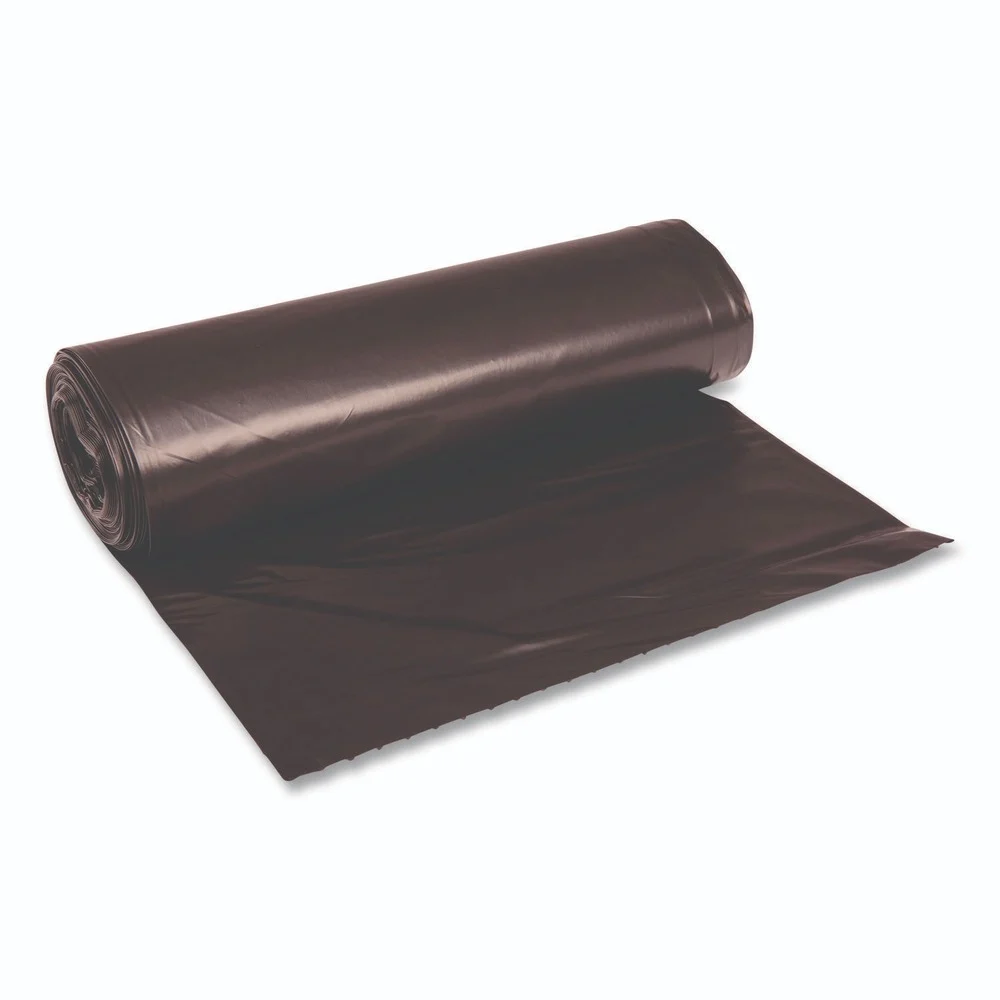 Boardwalk Reprocessed Resin Can Liners, 60 gal, 1.2 mil, 38 x 58, Black, 50 Rolls/Carton