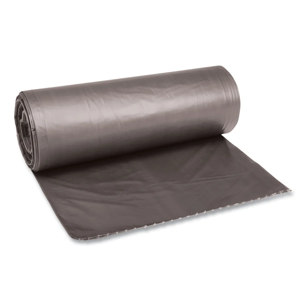 Boardwalk 100/Carton 60 Gallon .95 mil. 38 in. x 58 in. Low-Density Waste Can Liners - Gray