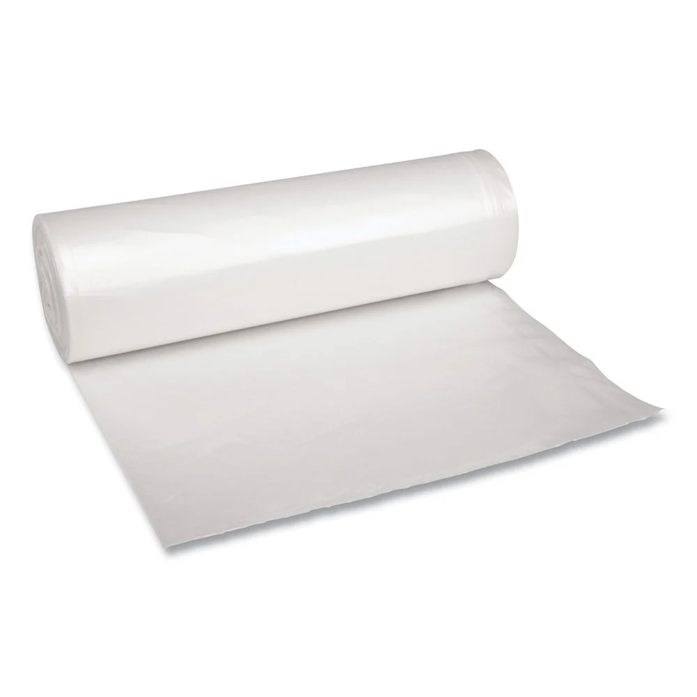 Boardwalk 40 in. x 46 in. 45 gal. 1.4 mil Recycled Low-Density Polyethylene Can Liners - Clear (100/Carton)