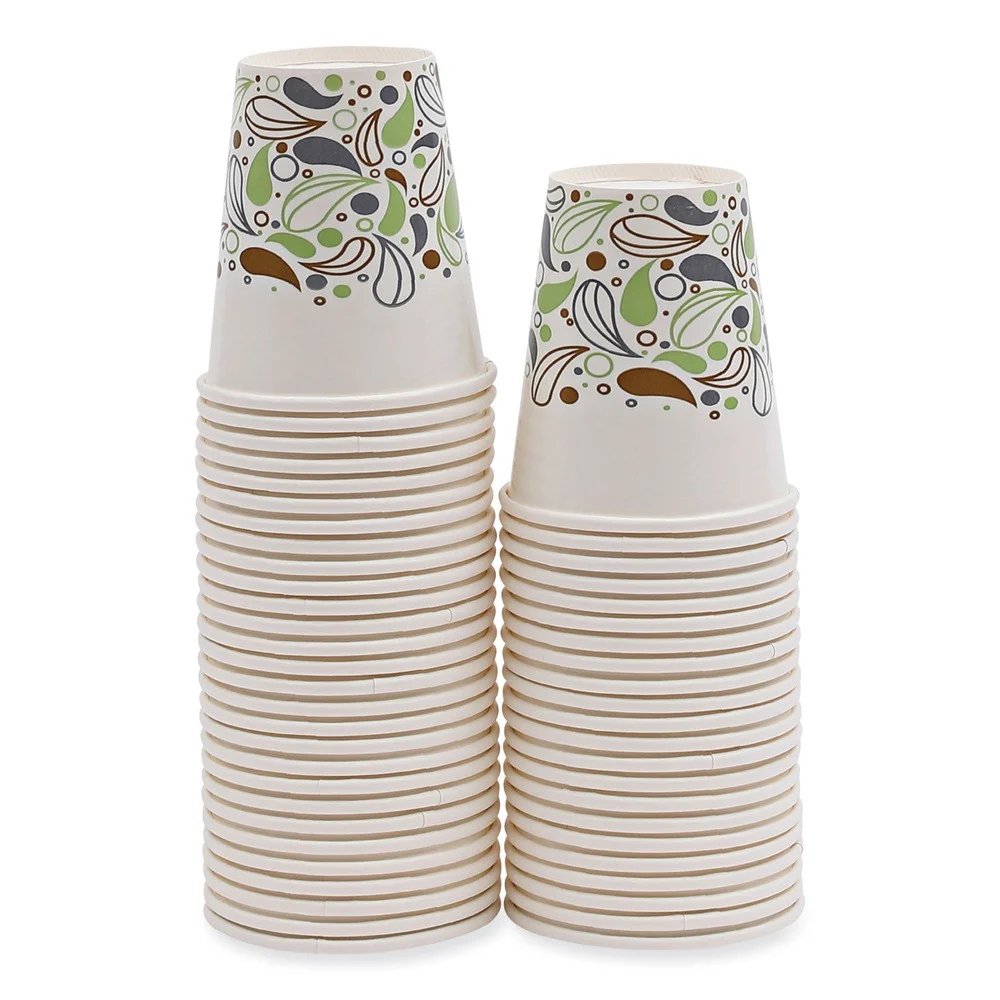 Boardwalk BWKDEER12CCUP 12 oz. Deerfield Printed Paper Cold Cups (50/Sleeve, 20 Sleeves/Carton)
