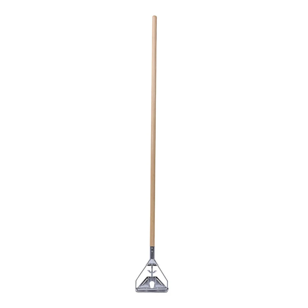 Boardwalk 62 in. Wood Handle Quick Change Metal Head Mop Handle for No. 20 and Up Heads