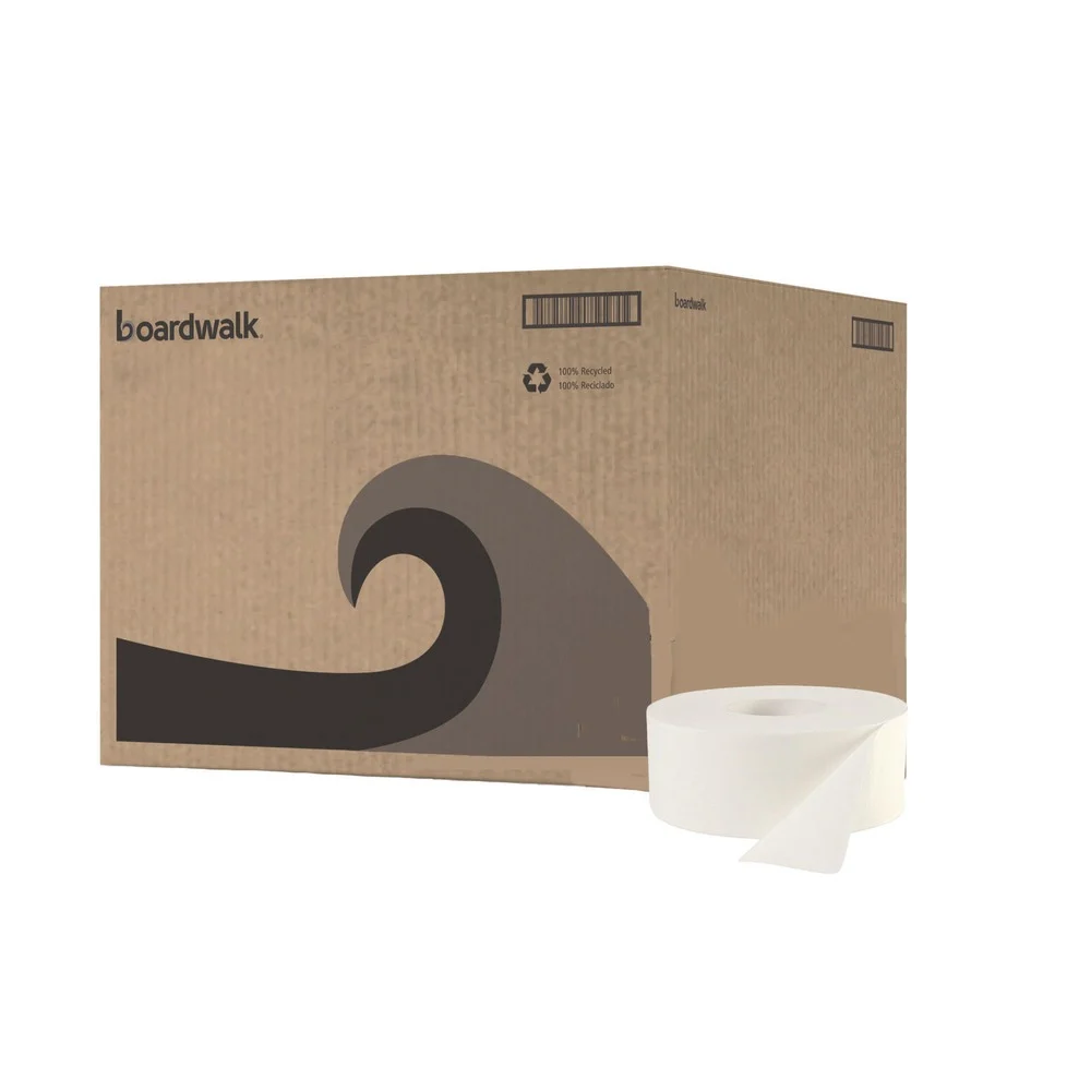 Boardwalk 3.5 in. x 1000 ft. JRT Septic Safe 2-Ply Bath Tissue - Jumbo, White (12/Carton)
