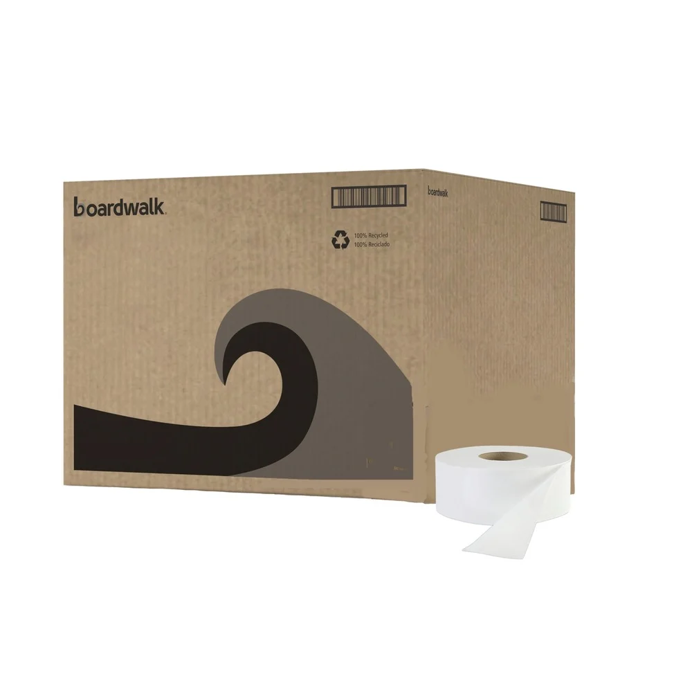 Boardwalk B6111 3-1/2 in. x 2000 ft. JRT Jr. 1-Ply Bath Tissue - Jumbo, White (12/Carton)