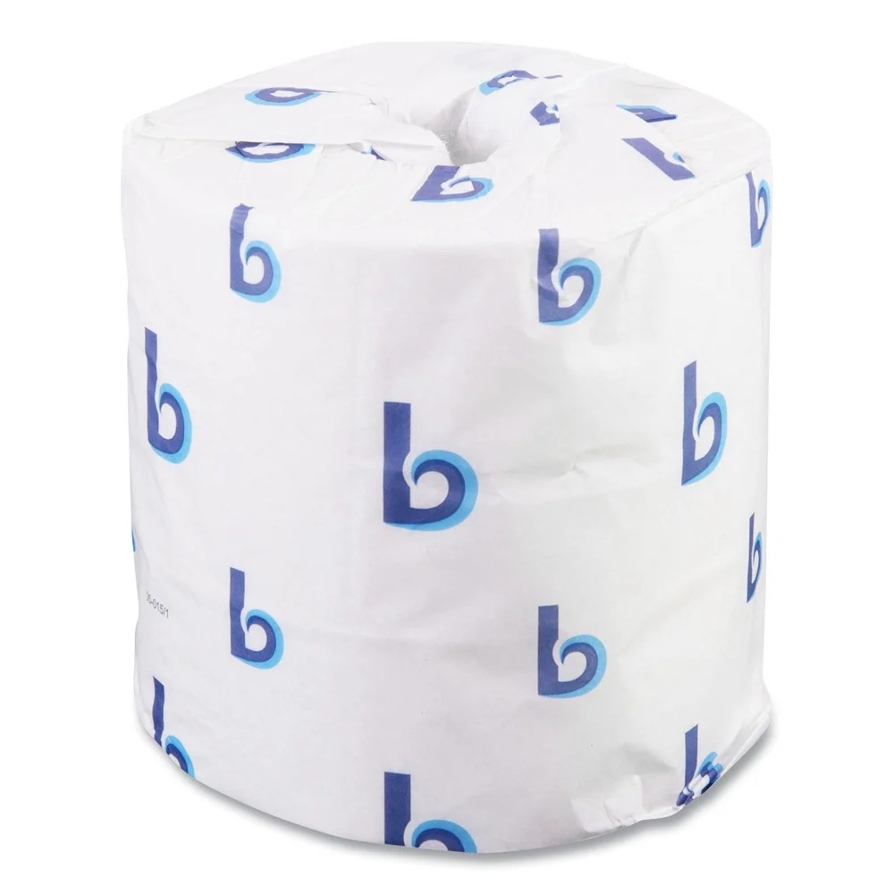 Boardwalk 6155B 4.5 in. x 4.5 in. 2-Ply Septic Safe Toilet Tissue - White (96/Carton)