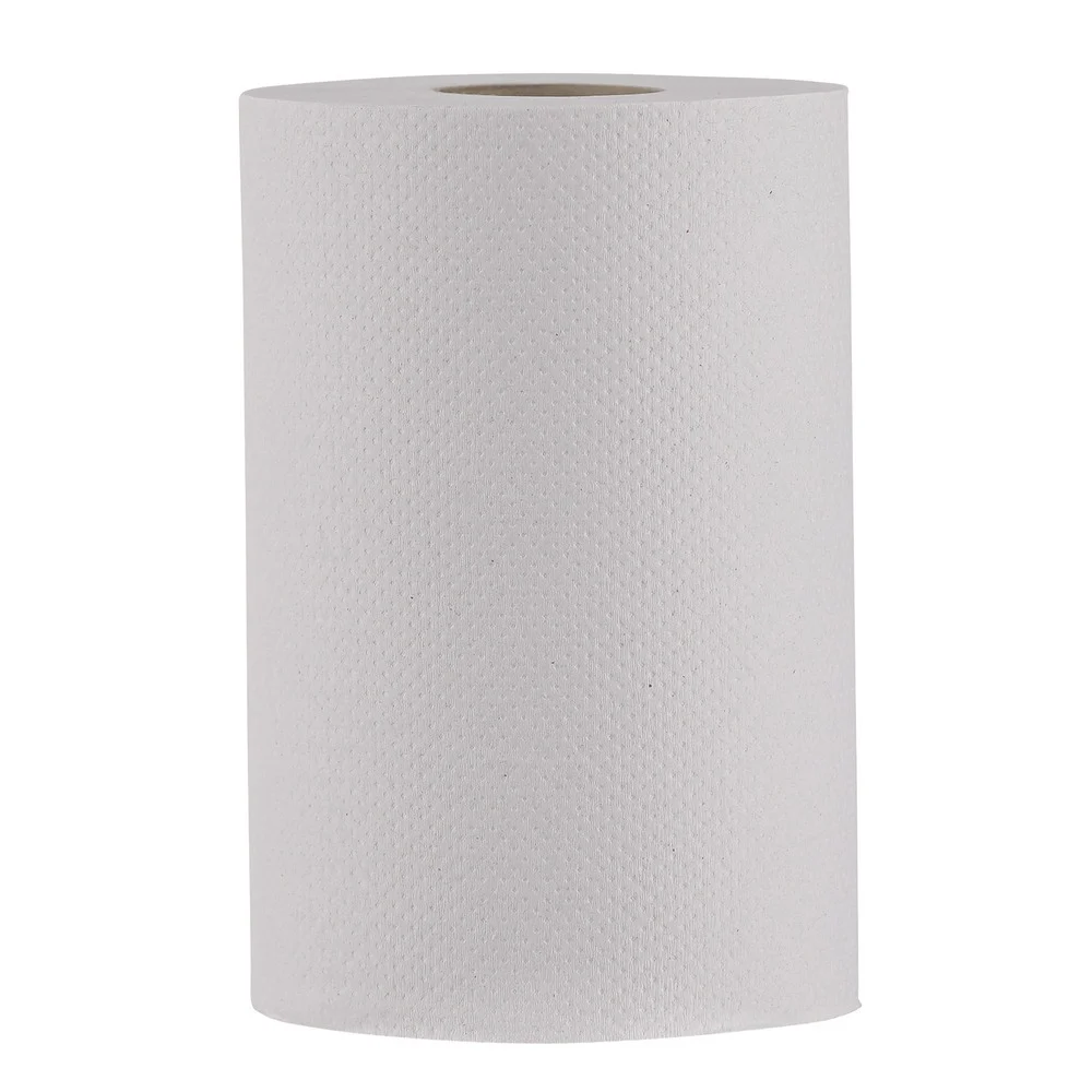 Boardwalk BWK6250 8 in. x 350 ft. 1-Ply Hardwound Nonperforated Paper Towels - White (12/Carton)