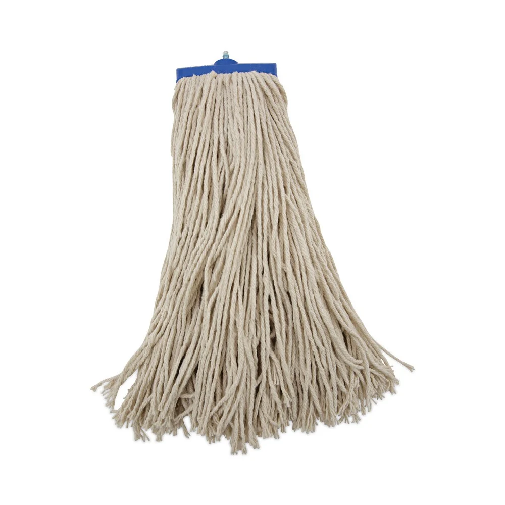 Boardwalk 20 oz. Economical Lie-Flat Cotton Fiber Mop Head - White (12/Carton)