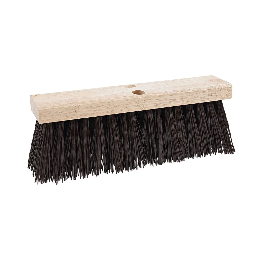 Boardwalk 6.25 in. Polypropylene Bristles 16 in. Brush Street Broom Head - Brown